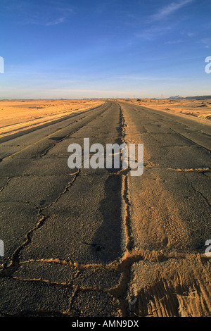 Asphalt melting in the heat Stock Photo