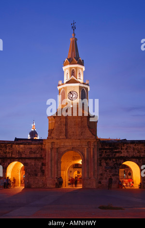 Puerta del Reloj, Cartagena, Colombia Stock Photo