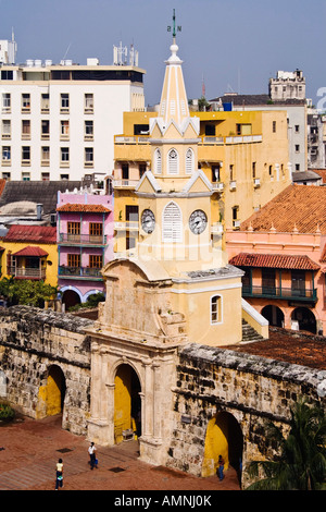 Puerta del Reloj, Cartagena, Colombia Stock Photo