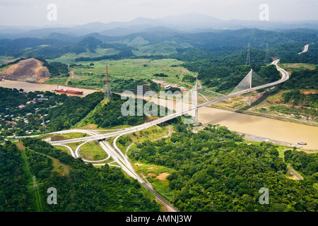 The New Millennium Panama Canal Bridge, Panama Stock Photo