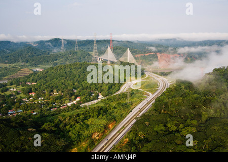 The New Millennium Panama Canal Bridge, Panama Stock Photo