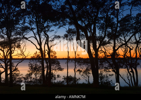 Sunset at Lake Macquarie, New South Wales, Australia Stock Photo
