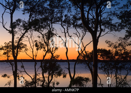 Sunset at Lake Macquarie, New South Wales, Australia Stock Photo