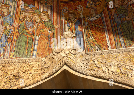 Venice, Italy. Saint Marks Basilica ( san Marco). Translation Of The Body Of St Mark Mosaic . Stock Photo