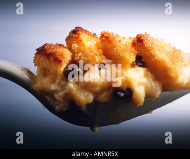 Traditional british Bread Butter Pudding. Classic English dessert. Stock Photo