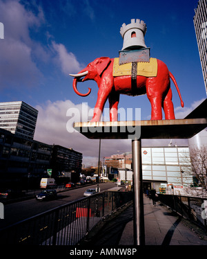 The Elephant and Castle Statue Elephant and Castle southwark London. Stock Photo