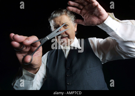 James Ellis actor pictured during the filming of a short film written by Pearse Elliot called Short Back and Sides  Stock Photo