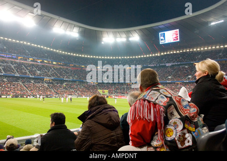 FC Bayern fan with his srecial fan jacket NO PR NO MR for editorial use only No third party rights available Stock Photo