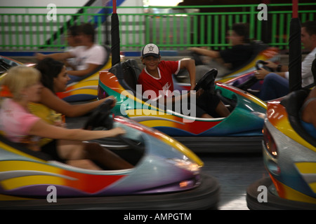 Dodgem Cars Funfair Nettuno Park Catania Sicily Italy Stock Photo