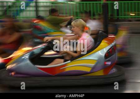 Dodgem Cars Funfair Nettuno Park Catania Sciliy Italy Stock Photo