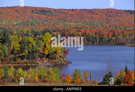 USA, Moosehead Lake, Greenville, Maine, Indian Summer Stock Photo