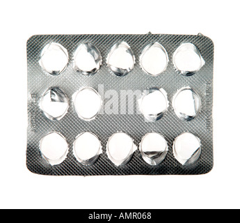 Empty packet of tablets Stock Photo