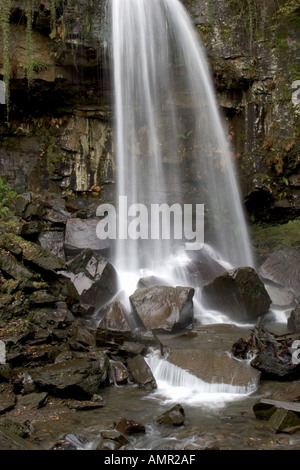 Melincourt Falls, Resolven, South Wales. Stock Photo