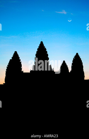 Sliver moon Angkor Wat Siem Reap Cambodia Stock Photo