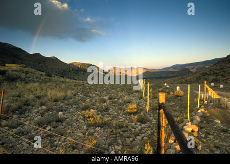 South Africa, Western Cape, little Karoo, sunset in Weltvrede valley near Prince Albert Stock Photo