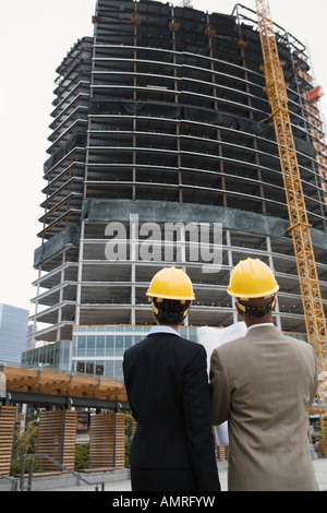 African businesspeople at construction site Stock Photo