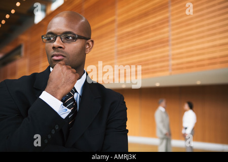 African businessman wearing eyeglasses Stock Photo