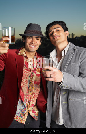 Portrait of Men Outdoors Stock Photo