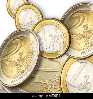 Euro coins, close-up Stock Photo