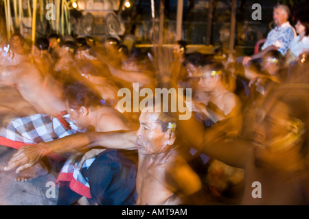 Kecak Dance Performance Ubud Bali Indonesia Stock Photo