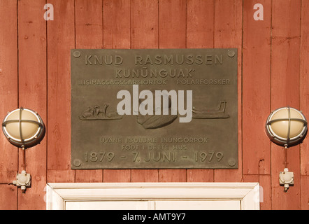 Knud Rasmussen House of polar explorer Knud Rasmussen in Hundested. The big study or ...