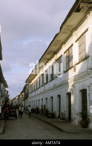 Philippines Vigan Historic Mestizo District Ancestral Houses Stock Photo