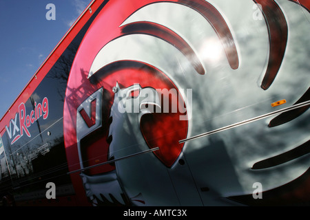 VXR Racing logo on the side of a truck Stock Photo