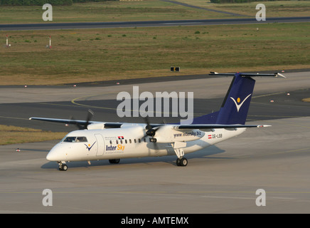 InterSky Bombardier Dash 8-Q300 regional airliner at Cologne/Bonn Airport, Germany Stock Photo