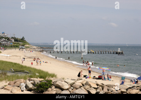 Beach at Oak Bluffs on Martha's Vineyard Stock Photo