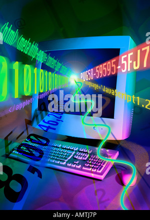 Web data flow Stock Photo