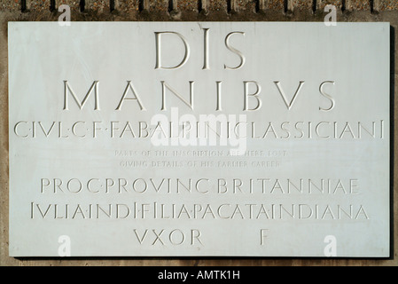 Replica of London's earliest inscribed monument Stock Photo