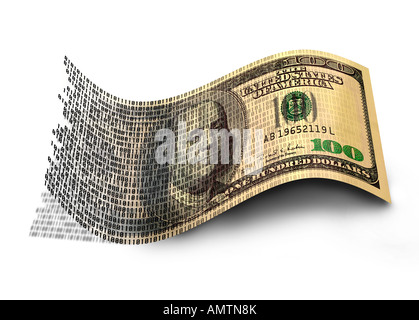 Digital money transfer Stock Photo