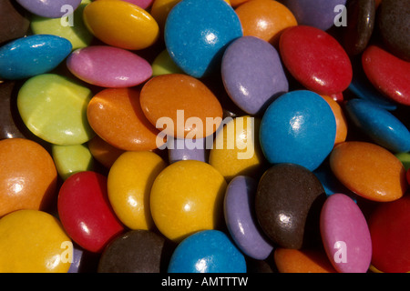 Sweets chocolate buttons in candy coat. From the archives of Press Portrait Service (formerly Press Portrait Bureau) Stock Photo