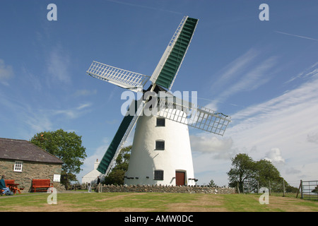 Melin Llynnon Mill is the only working windmill in Wales  near Llanddeusant a village in northwest Anglesey Ynys Môn Stock Photo