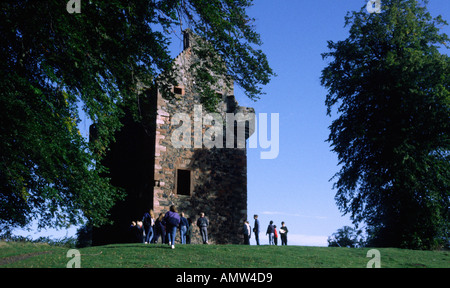 Greenknowe Tower near Gordon Scottish Borders example of a fortified peel tower house 16th century Stock Photo