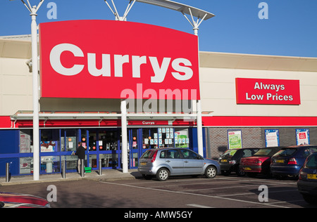An out of town centre Currys superstore. Stock Photo