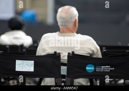 Director 's chairs at Media Guardian Edinburgh International Television Festival Stock Photo