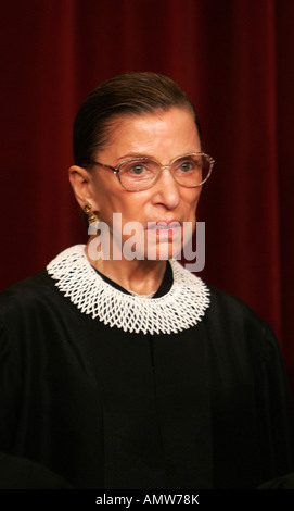 Justice Ruth Bader Ginsburg participates in the formal press photograph of the Justices of the United States Supreme Court Stock Photo