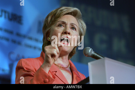 Senator Hillary Rodham Clinton speaks to the Campaign for America's Future, Take back America conference in Washington,DC Stock Photo
