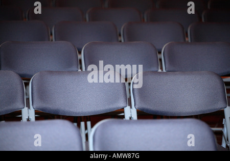 Rows of empty chairs. Stock Photo