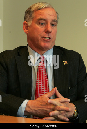 Chairman Howard Dean at the headquarters of the Democratic national Committee on June 21, 2005. Stock Photo