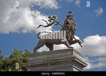 Statue of the Lion of Judah, Addis Abeba, Ethiopia Stock Photo