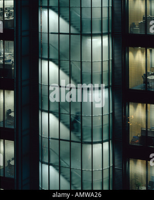 The Gibbs Building, Wellcome Trust HQ, 215 Euston Road, London, NW1. Exterior detail at night. Stock Photo