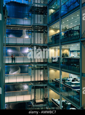 The Gibbs Building, Wellcome Trust HQ, 215 Euston Road, London. Interior. Architect: Michael Hopkins and Partners Stock Photo