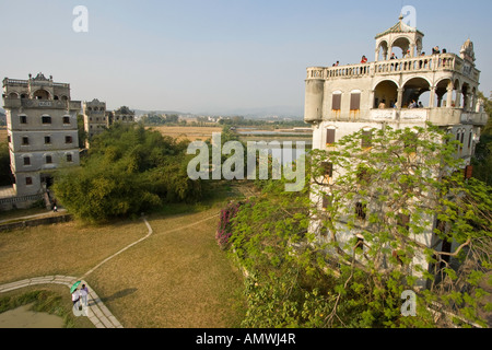 Mingshi Lou Diaolou Yili Village Kaiping Guangdong Province China Stock Photo