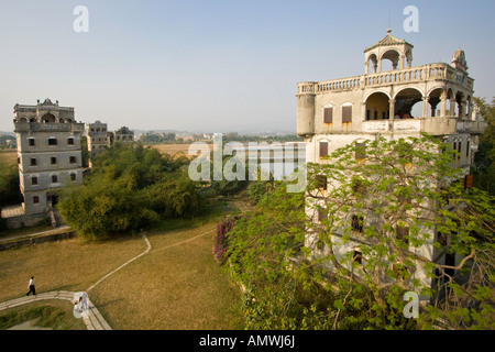 Mingshi Lou Diaolou Yili Village Kaiping Guangdong Province China Stock Photo