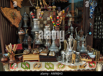 Souvenir Shop Display in the Barcarsija Old Town of Sarajevo Bosnia Herzegovina Eastern Europe Stock Photo