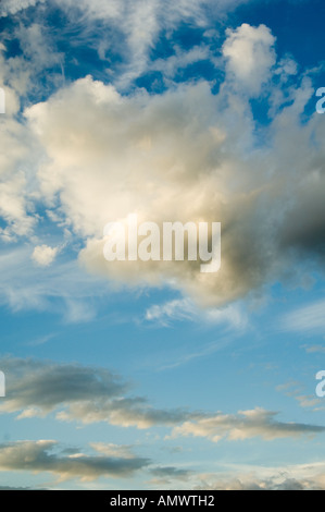 skyscape with a mixture of cloud types Stock Photo