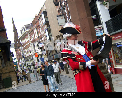 Chester, Town Crier, Chester Cheshire Britain UK Stock Photo