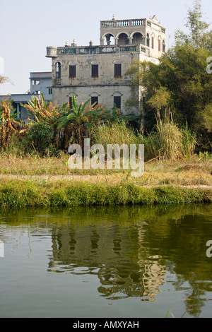 Mingshi Lou Diaolou Yili Village Kaiping Guangdong Province China Stock Photo